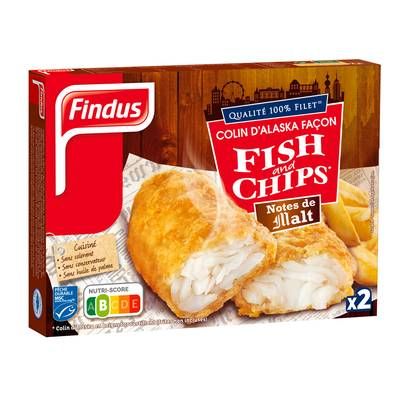 Findus Colin MSC d'Alaska façon Fish and Chips Qualité 100% filet, 240g