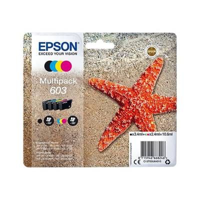 Epson Cartouches d'encre multipak noire et couleurs - Etoile de mer 603, 4  cartouches