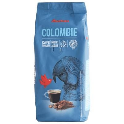 Auchan Café moulu sensation Colombie intensité 7, 250g