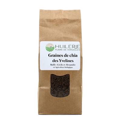 Huilerie Plaine de Versailles Graines de Chia cultivé dans les Yvelines, 250g