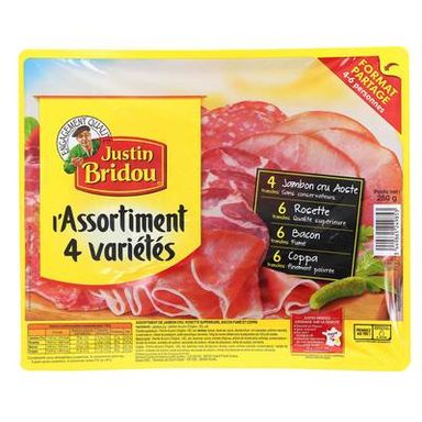 Justin Bridou L'assortiment 4 Variétés, 260g