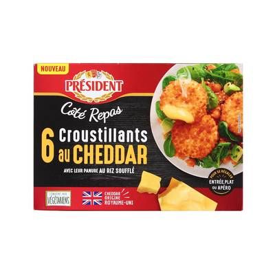 Président Croustillants au cheddar côté repas, 150g