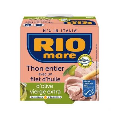 Rio Mare Thon Entier MSC avec un Filet d'Huile d'Olive Vierge Extra, 120g