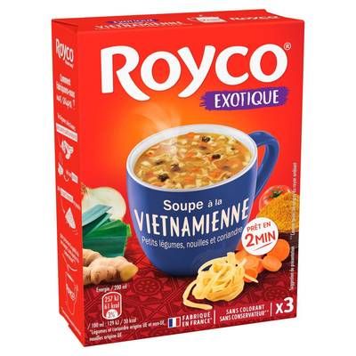 Royco Soupe à la vietnamienne - Petits légumes, nouilles et coriandre - 3 sachets instantanée, 48g