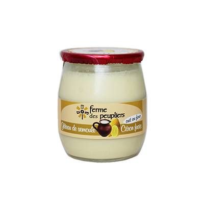 La Ferme Des Peupliers Gâteau de semoule de riz sur lit de Citron frais, 125g