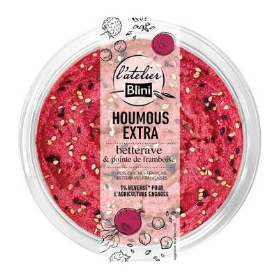 Atelier Blini Houmous Extra à la Betterave et Pointe de Framboise, 175g