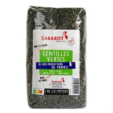 Sabarot Lentilles Vertes de France, 1kg