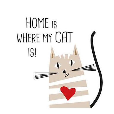 Paperproducts Design Serviettes papier Home Cat, 20 serviettes de 33 x 33 cm