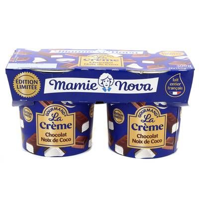 Mamie Nova Crème chocolat et noix de coco, 2x150g