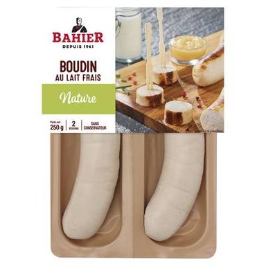 Bahier Boudin Blanc Nature, 2x125g