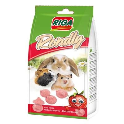 Riga Rondly Friandise à la Fraise pour Rongeur, 125g