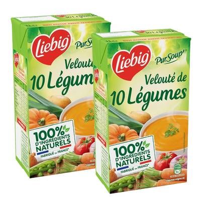 Liebig Soupe Velouté de 10 légumes, Lot de 2x1L