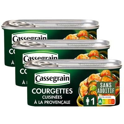 Cassegrain Courgettes cuisinées à la provençale, Lot de 3x185g