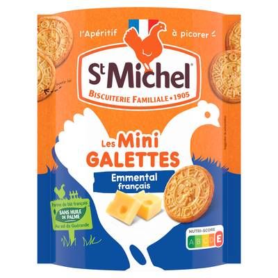 St Michel Mini galette emmental français, 100g