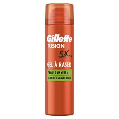 Gillette Fusion Gel à raser pour peaux sensibles, 200ml