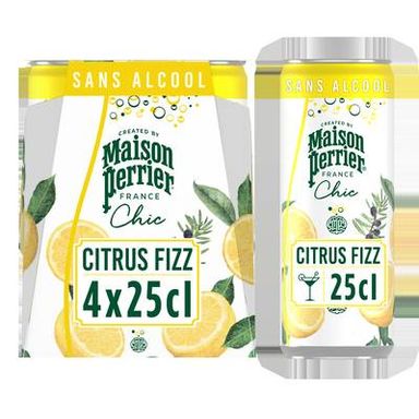Maison Perrier Boisson Gazeuse Aromatisée Citrus Fizz, 4x25cl