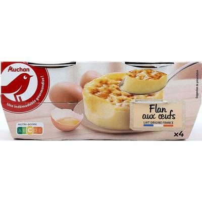 Auchan Flan aux oeufs, 4x100g