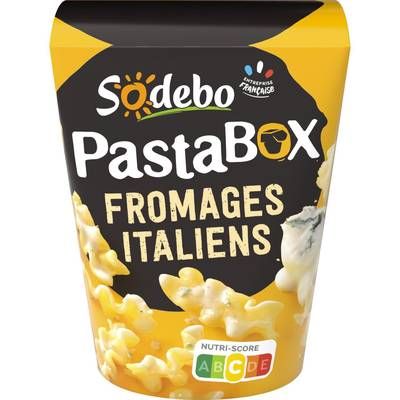 Sodebo Pasta Box Pâtes Fraîches aux Fromages Italiens, 330g