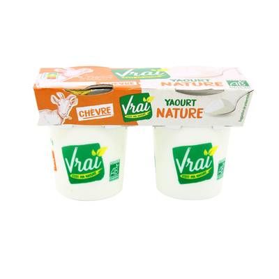 Vrai Yaourt de chevre nature, Bio, 2x125g