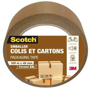 Scotch Ruban adhésif d'emballage Havane XXL, Dimensions  100m x 48mm