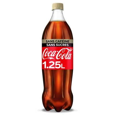 Coca-Cola Sans caféine, sans sucres, 1,25L