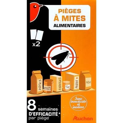 Auchan Pièges à mites alimentaires, 2 pièges