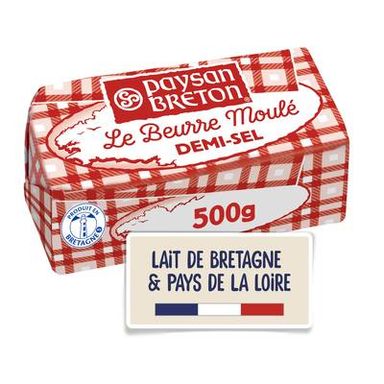 Paysan Breton Beurre moulé demi sel, 500g