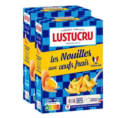 Lustucru Pâtes Nouilles aux Oeufs Frais, Lot de 3x250g