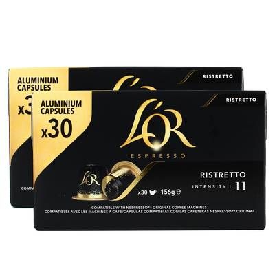 L'or Espresso Café Ristretto N°11, Lot de 2x30 capsules