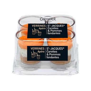 Guyader Verrines Saint-Jacques, Carottes et Pommes Fondantes, 4x40g