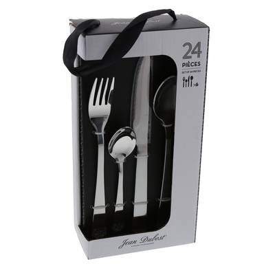 Jean Dubost Couvert en boite cadeau Acier inox, 24 pièces