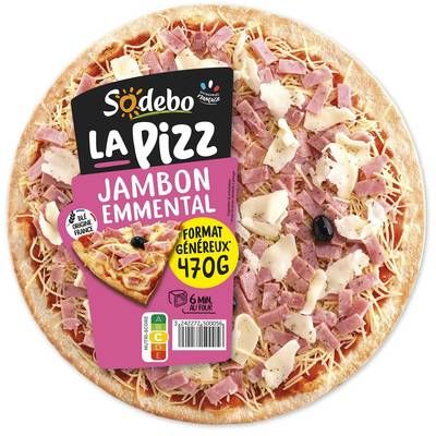 Sodebo Pizza Jambon Emmental, 470g