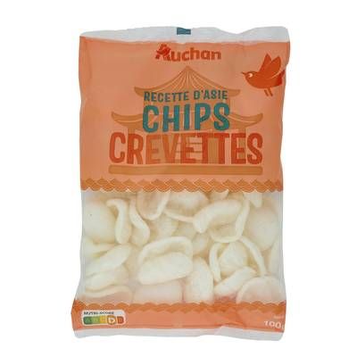 Auchan Chips de Crevettes, 100g