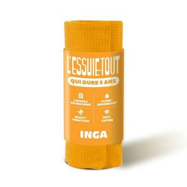 Inga Essuie-tout lavable multifonction jaune, 5 feuilles d'essuie-tout
