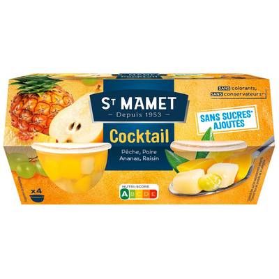 St Mamet Cocktail de fruit, 4x113g