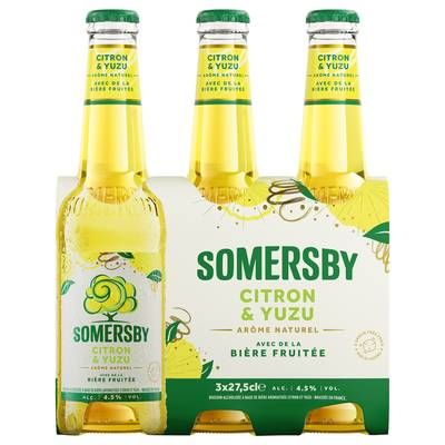 Somersby Bière aromatisée Citron Yuzu, 3x27,5cl