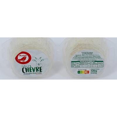 Auchan Crottin de chèvre, 2x60g