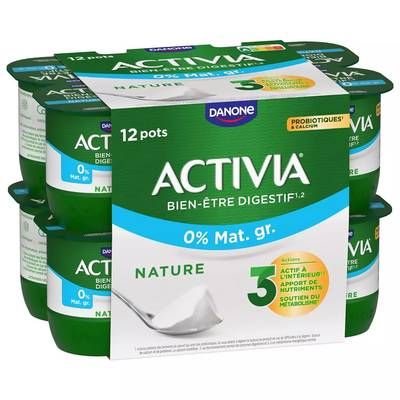 Activia Yaourt nature 0%, 12x125g
