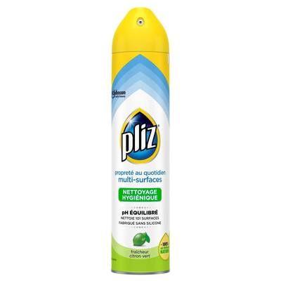 Pliz Aerosol nettoyant multi-surfaces citron vert, 250ml