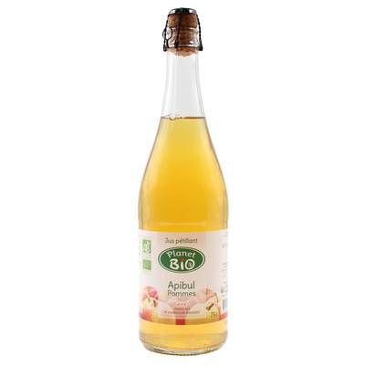 Planet Bio Apibul jus de pommes pétillant bio, 75cl