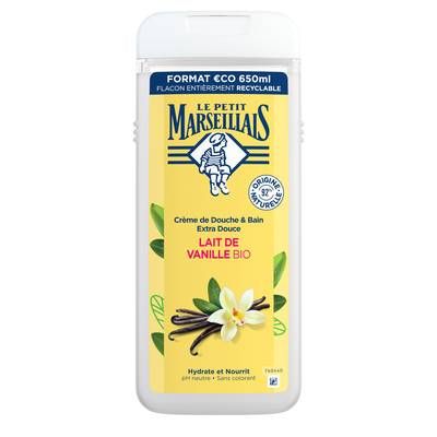 Le Petit Marseillais Crème de Douche Extra Douce Lait De Vanille BIO, 650ml