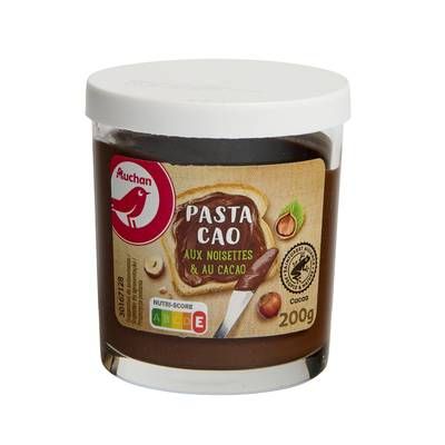 Auchan Pâte à tartiner cacao noisette, 200g