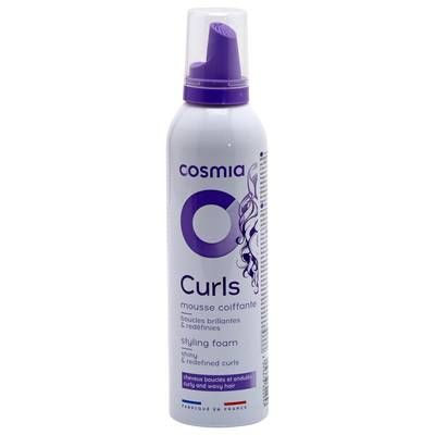 COSMIA Mousse coiffante pour cheveux bouclés, 250ml