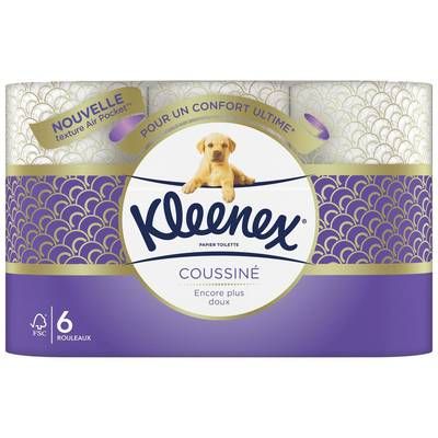 Kleenex Papier toilette Coussiné, 6 rouleaux