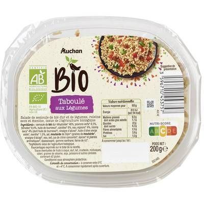 Auchan BIO Taboulé aux Légumes, Bio, 200g