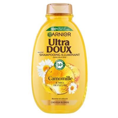 Garnier - Ultra Doux Shampoing Illuminant Camomille et Miel de Fleurs, 300ml