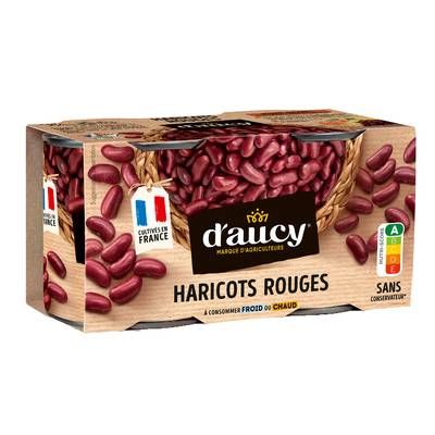 D'aucy Haricots Rouges, 2x125g