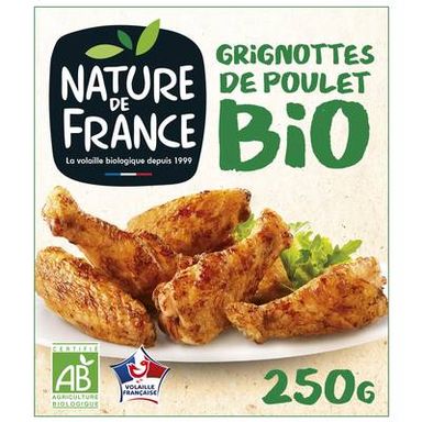 Nature De France Grignottes de Poulet Rôti Bio, 250g