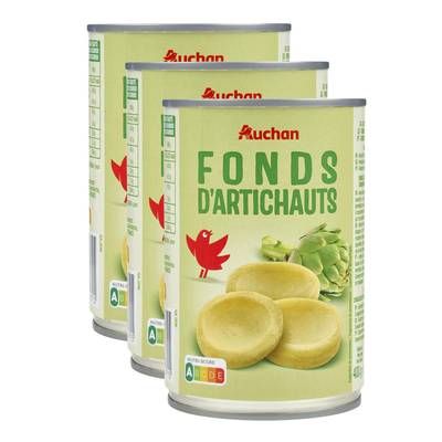Auchan Fonds d'Artichauts, Lot de 3x210g