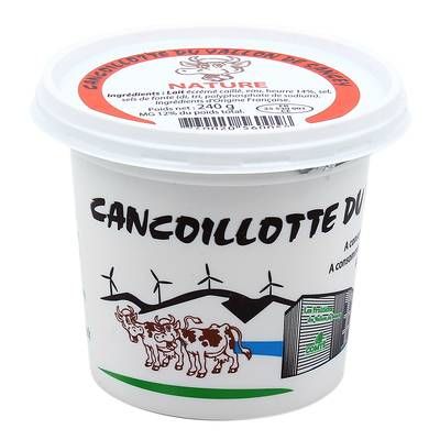 Les Fruitières Du Vallon De Sancey Cancoillotte Nature 12%MG du Vallon de Sancey - Lait de vache pasteurisé, 240g